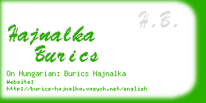 hajnalka burics business card